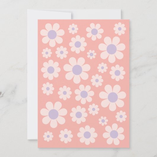 Invitation Super Arc à deux Daisy 2e fête d'anniversaire (Dos)