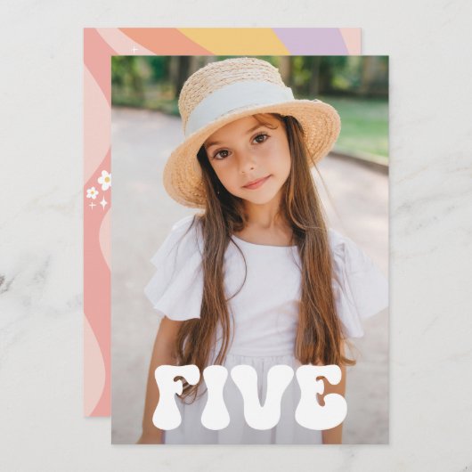 Invitation super arc-en-ciel 5 est une photo de marguerite ré (Devant / Derrière)