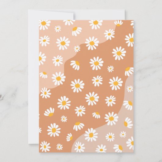 Invitation Super Baby Daisy Boho Hippy Vibes Baby shower dans (Dos)