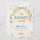 Invitation Super Baby Rainbow Baby shower Party (Devant)