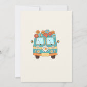 Invitation Super Baby Retro Rainbow Baby shower Party (Dos)