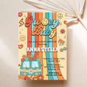 Invitation Super Baby Retro Rainbow Baby shower Party