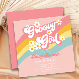 Invitation super Baby shower fille