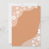 Invitation Super bébé Retro Daisy baby shower brun (Dos)