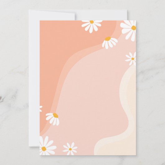 Invitation super Boho Daisy 1er anniversaire (Dos)