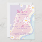 Invitation super Boho Daisy 2e anniversaire (Devant)