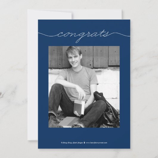 Invitation Super Charme MODIFIABLE COULEUR Graduation Invitat (Dos)