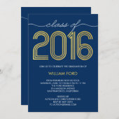 Invitation Super Charme MODIFIABLE COULEUR Graduation Invitat (Devant / Derrière)