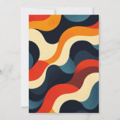 Invitation Super coloré rétro Wavy Boho Mariage (Dos)