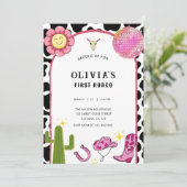 Invitation super Cowgirl Disco Rodeo Rose Hippie (Debout devant)