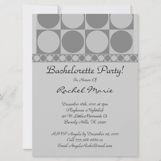 Invitation Super Cute Bachelorette (Devant)