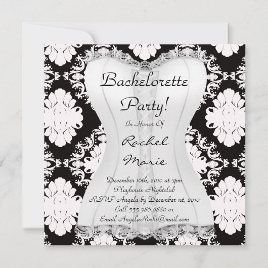 Invitation Super Cute Bachelorette (Devant)