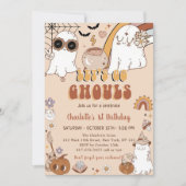 Invitation Super Cute Ghost Halloween 1er anniversaire fête (Devant)