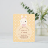 Invitation Super Cute Kawaii Anniversaire de enfant lapin (Debout devant)