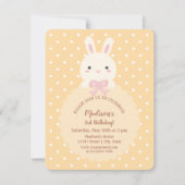Invitation Super Cute Kawaii Anniversaire de enfant lapin (Devant)