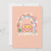 Invitation Super Daisy Rainbow fête d'anniversaire (Dos)