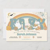 Invitation Super Éffrayant Halloween Ghost Boy Baby shower (Devant)