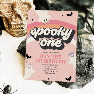 Invitation Super Éffrayant une fille 1er anniversaire Hallowe