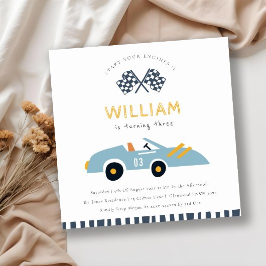 Invitation Super Elegant Voiture De Course Enfants N'Importe 