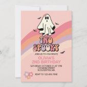 Invitation Super fantôme Deux Halloween Éffrayant Anniversair (Devant)
