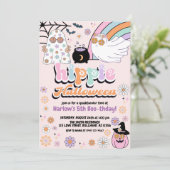 Invitation Super Fantôme Hippie Halloween Anniversaire (Debout devant)