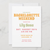 Invitation Super Floral 80s Retro Bachelorette Week-end (Devant)