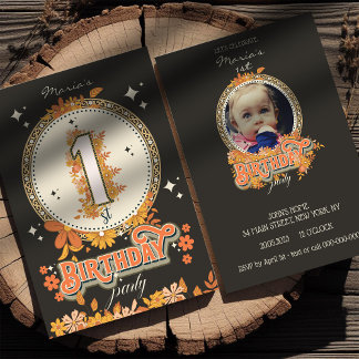 Invitation Super floral une photo personnalisée