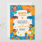 Invitation Super fun Bouncy Blast Birthday Party (Devant)