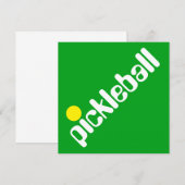 Invitation Super Fun Mod PICKLEBALL Texte sur le vert clair (Devant / Derrière)
