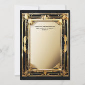 Invitation Super gatsby thème flapper fille brunette années 1 (Dos)
