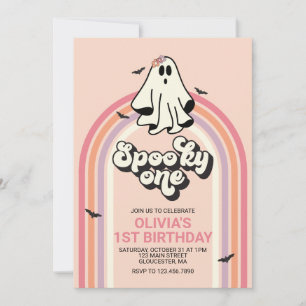 Invitation super Ghost retro Halloween Éffrayant Un Anniversa