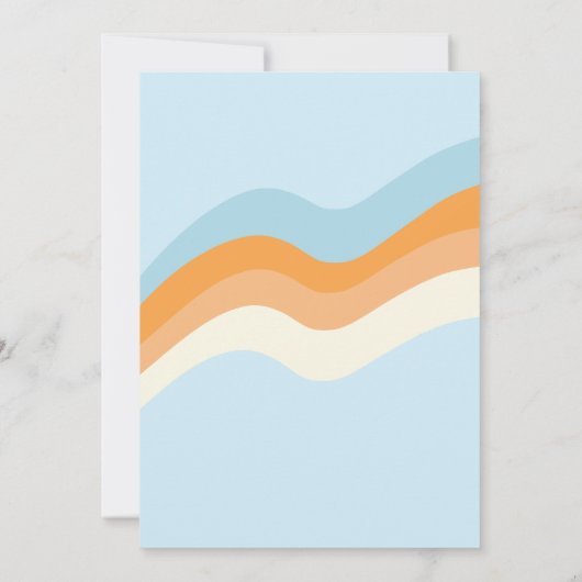 Invitation super Ghost retro Halloween Éffrayant Vibes Bleues (Dos)