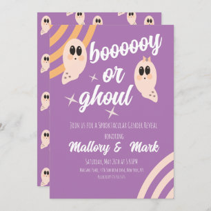 Invitation Super Ghost Retro Halloween Sexe Révélation