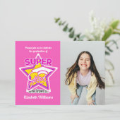Invitation Super Grad Rose Party-Editable (Debout devant)