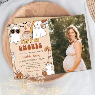 Invitation Super Halloween Party Cute Baby shower fantôme