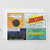 Invitation Super Heroes and Villains Fête d'anniversaire des  (Devant)