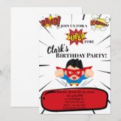 Invitation Super-héros (Devant / Derrière)