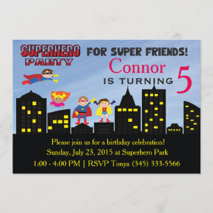 Invitation Super Héros Party