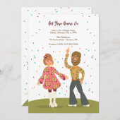 Invitation super Hippie Couple (Devant / Derrière)