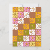 Invitation Super Hippie Floral Boho Arch les années 70 Mariag (Dos)