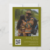 Invitation Super Hippie Floral Boho Arch QR Code Mariage (Dos)