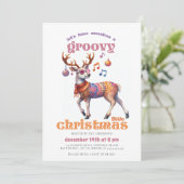 Invitation Super Hippie Reindeer Funny Disco Noël (Debout devant)