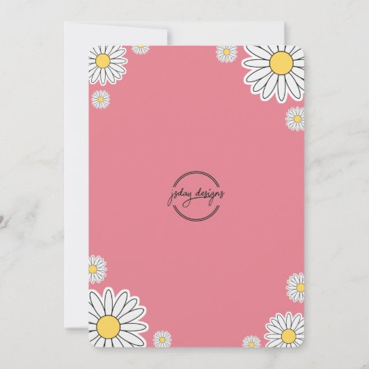 Invitation Super Hippy Sun & Daisy 1er Anniversaire (Dos)