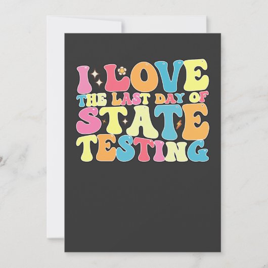 Invitation Super J'Aime Le Dernier Jour De Test D'État (Devant)