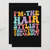 Invitation Super Je suis le coiffeur qu'ils t'ont raconté (Devant / Derrière)