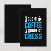 Invitation Super jeu de société - Coupe de café Jeu d'échecs (Devant / Derrière)