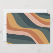 Invitation Super les années 70 Earthy Boho Abstrait Stripes M (Dos)