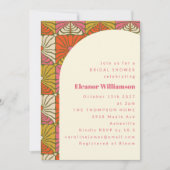 Invitation Super les années 70 Retro Orange Fête des mariées (Devant)