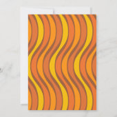 Invitation Super les années 70 Wavy Lines Orange et Mariage B (Dos)