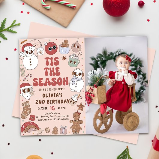 Invitation Super Noël Hippie Père Noël Anniversaire Photo